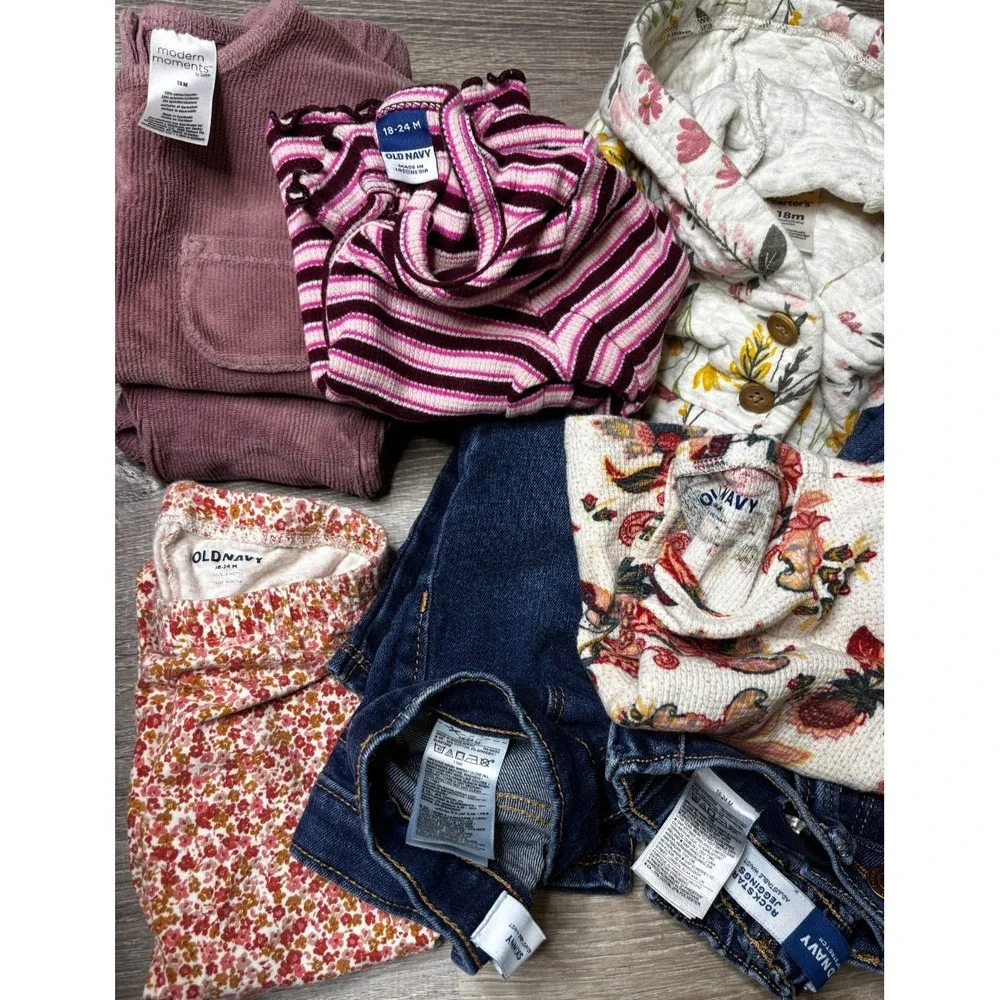 Baby Girl Clothing Bundle Lof‎ of 15 Size 18M - 24M Pants Jeans Tops Bloomers